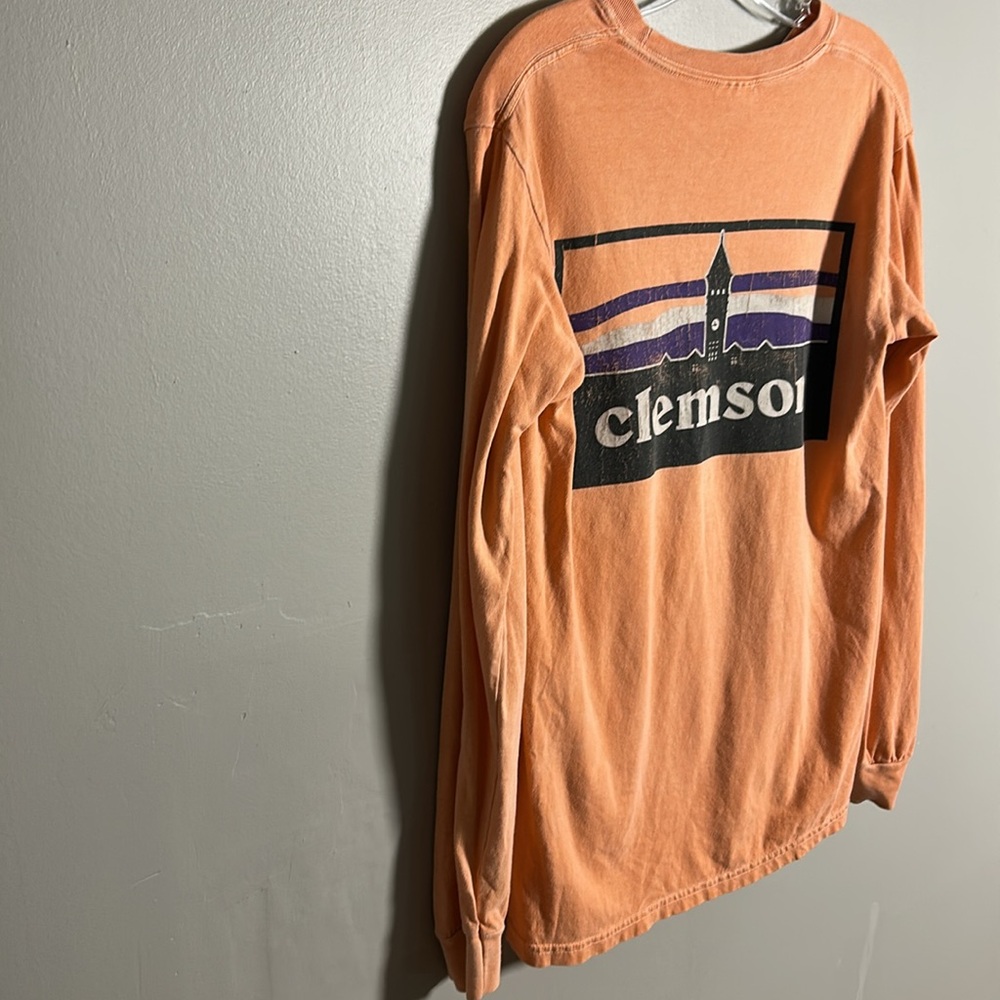 Clemson Patagonia Themed Comfort Colors Women’s lightweight Long sleeve Tee Sz S - Picture 6 of 11